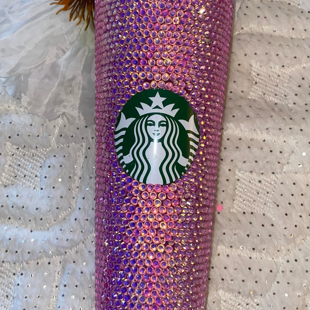 Custom made rhinestone Starbucks venti cups!